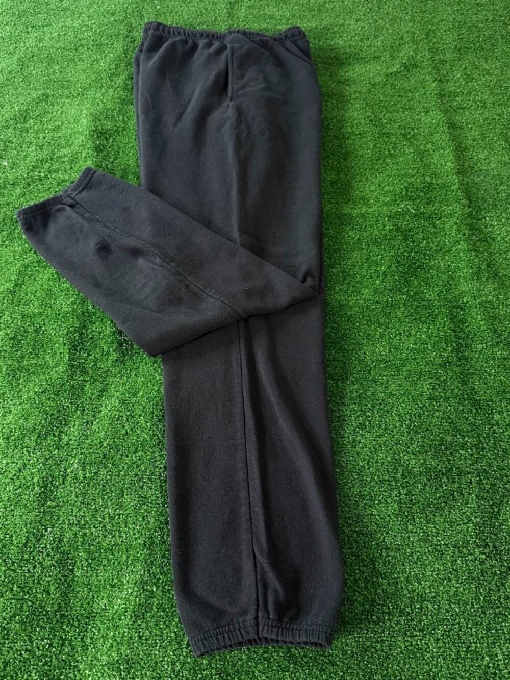 Athletic Works Size S 28-30 Fleece Jogger Sweatpants Black Elastic Cuff Pockets